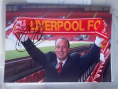 Rafa Benitez Former Liverpool Manager 7x5 inch signed photo. Good condition. All autographs are