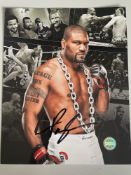 Quinton 'Rampage' Jackson Actor and Professional Fighter 10x8 inch signed photo. Good condition. All