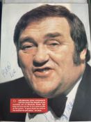 Les Dawson Late Great Comedy Legend Signed Magazine Page. Good condition. All autographs are genuine