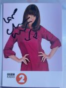 Claudia Winkleman TV and Radio Presenter 6x4 inch signed photo. Good condition. All autographs are