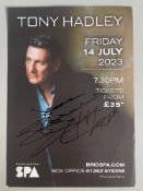 Tony Hadley Spandau Ballet Frontman Signed Concert Flyer. Good condition. All autographs are genuine