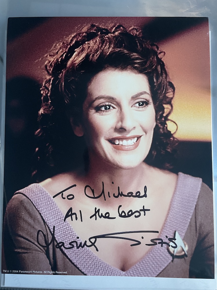 Marina Sirtis Star Trek TV Series Actress 10x8 inch signed photo. Good condition. All autographs are