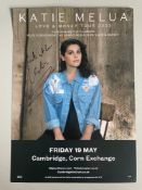 Katie Melua Chart Topping Singer Signed Concert Flyer . Good condition. All autographs are genuine