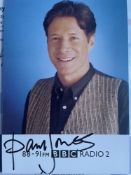 Paul Jones Chart Topping Singer and Radio Presenter 6x4 inch signed photo. Good condition. All
