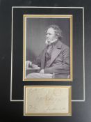 14th Earl Derby Former Conservative Prime Minister Signed Display. Good condition. All autographs