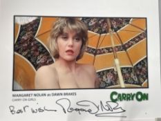 Margaret Nolan Carry On Film Actress 10x8 inch signed photo. Good condition. All autographs are