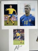 Michael Svensson, Allback, Anders Svensson Sweden International Footballers THREE 10x8 inch signed