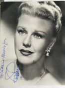 Ginger Rogers Legendary Actress and Dancer 10x8 inch signed photo. Good condition. All autographs