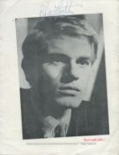 Adam Faith signed 10x8inch black and white newspaper photo. Good condition. All autographs are