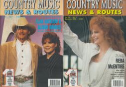 Country Music News and Routes Collection of 10 Issues includes Signed Jimmy Nail, Box Car Willie,