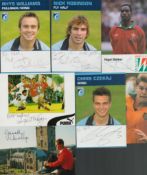 Rugby Union 8 signed colour photos Chris Czekaj, Rhys Williams, Nick Robinson, Tim Horan, Nigel