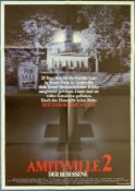 Amityville 2 The Possession Movie Poster (German Version) 1982 featuring James Olson and Burt Young,