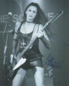 Jilly Idol signed 10x8inch black and white photo. Good condition. All autographs are genuine hand