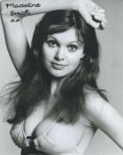 Bond girl Madeline Smith signed 8x10 inch photo pictured in revealing busty cleavage pose!. Good
