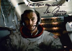 Eugene A. Cernan signed 10x8 inch colour photo pictured during the Apollo XVII mission inscribed