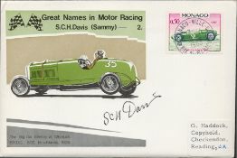 Sammy Davis signed Great Names in Motor Racing the Big Six Bentley at 126mph BRDC 500, Brooklands