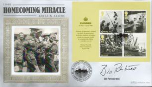 Bill Pertwee signed 1940 Homecoming Miracle Britain Alone Dunkirk 26 May-June 1940 Benham FDC PM