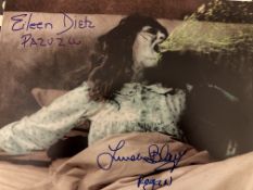 The Exorcist, cult horror movie 14x11 inch photo signed by Eileen Dietz (Pazuzu) and Linda Blair (