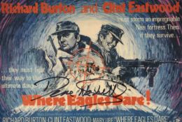 Where Eagles Dare classic war movie 8x12 inch Poster photo signed by actor Derren Nesbitt. Good