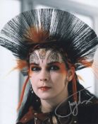 Toyah, 1980's Iconic Pop music, actress and Punk rock star Toyah signed 8x10 photo. Good