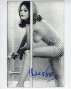 007 James Bond girl Lana Wood, stunning photo signed by Lana Wood, pictured naked in the shower!.