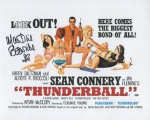 007 James Bond movie Thunderball 8x10 inch poster photo signed by Bond girl Martine Beswick. Good