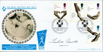 Pauline Quirke signed 50th Anniversary of the NHS Benham FDC Double PM 50th Anniversary the National