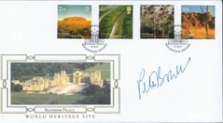 Peter Bowles signed Blenheim Palace World Heritage Site FDC Double PM World Heritage Site
