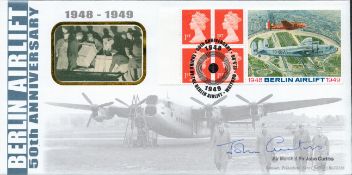 Air Marshall Sir John Curtiss signed Berlin Airlift 50th Anniversary Benham FDC PM Ending of the