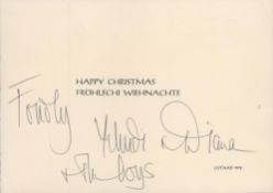 Yehudi Menuhin signed Christmas card. Good condition. All autographs are genuine hand signed and