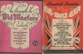 2 x Sheet Music includes All Hit Song & Dance Album plus An Hour with the Old master's 1940s -