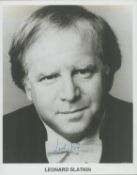Leonard Slatkin signed black & white photo 8x10 Inch include biography. Is an American conductor,