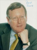 David Trimble signed 8x6inch colour photo. Good condition. All autographs are genuine hand signed