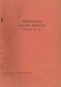 Bricklayer Course Manual Class 0-2 date unknown Softback Book with 240 pages published by Royal