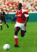 Football Kevin Campbell signed 12x8 inch colour photo pictured in action for Arsenal. Good