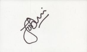 Jo Durie Signed white card approx. size 5 x3 inches signed in black marker pen - winner of two Grand