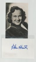 Kim Hunter signed autograph card signature in blue ink 5x3 Inch include signed black & white photo