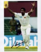 Cricket Chaminda Vaas signed 10x8 inch colour photo pictured playing for Sri Lanka. Good