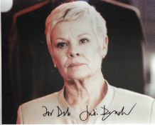 James Bond - Dame Judi Dench. 10x8 sized picture in character. Good condition. All autographs are