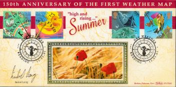 Isobel Lang signed 150th Anniversary of the First Weather Map High and Rising Summer Benham FDC
