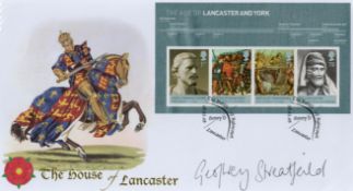 Geoffrey Streatfield signed The House of Lancaster Buckingham FDC double PM The Battle of