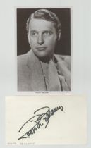 Ralph Bellamy signed autograph card 5x3 Inch include black & white post card 5.5x3.5 Inch. Was an