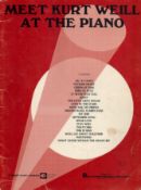 Meet Kurt Weill at the piano - Sheet Music 1963 Softback book with 45 pages includes Foolish