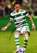 Football Yosuke Ideguchi signed Celtic F.C 12x8 inch colour photo. Good condition. All autographs