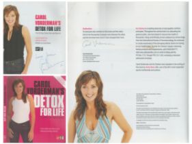 Carol Vorderman's signed Dedicated. Binding: paperback book Detox for Life The 28 Day Detox Diet and