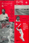 7 x Kent County Cricket Club Annuals from 1976 to 1982 Softback Books with approx. 175 pages on