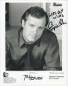 Stephen Collins signed 10x8 inch 7th Heaven black and white promo photo. Good condition. All