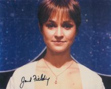Janet Fielding signed 10x8 inch DR WHO colour photo pictured in her role as Tegan Jovanka. Good