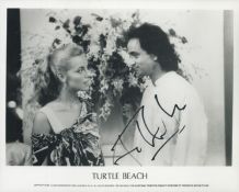Art Malik signed 10x8 inch Turtle Beach black and white promo photo. Good condition. All
