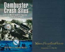 Dambuster Crash Sites signed paperback book includes Flt Lt A.F Burcher affixed to bookplate and one